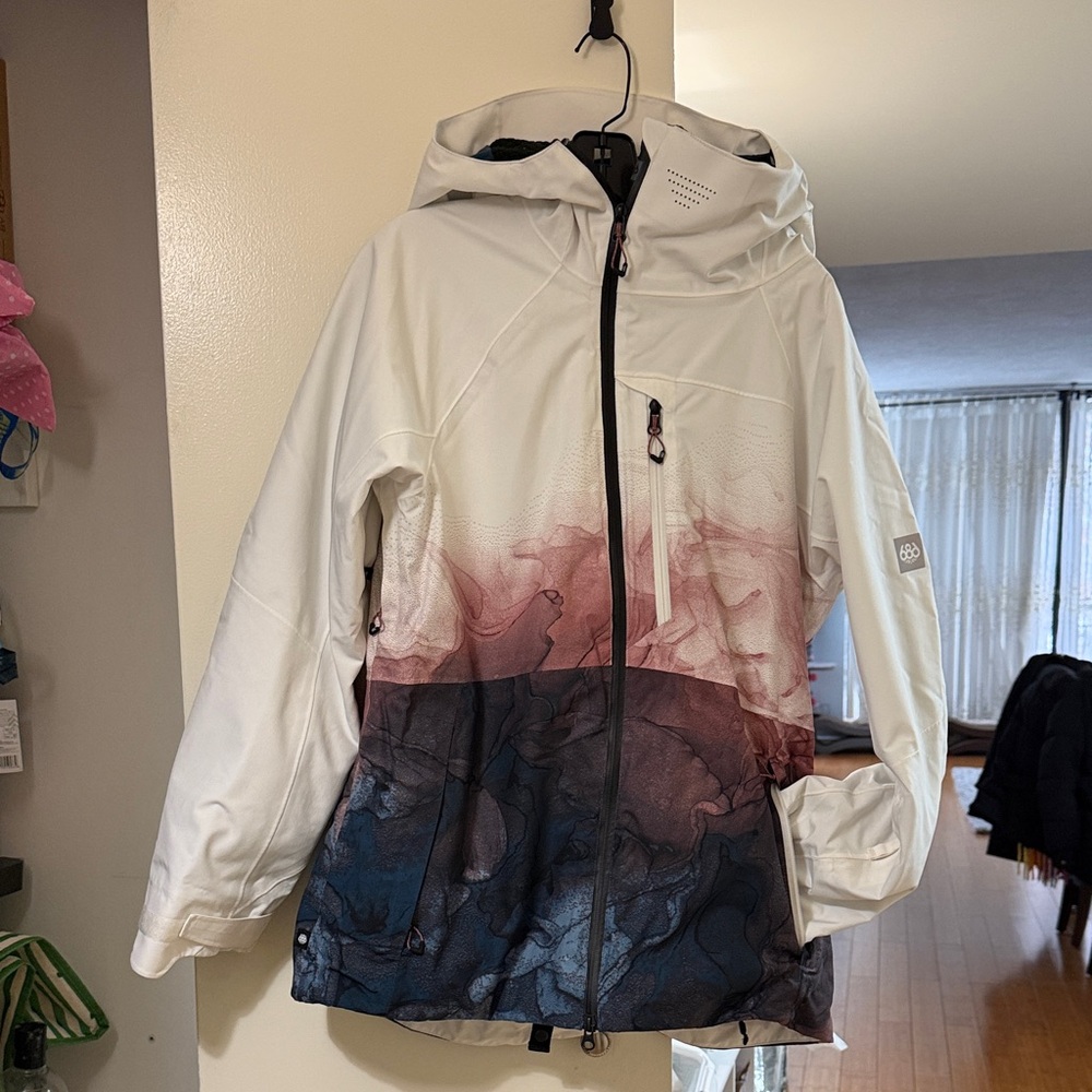 686 Women's Ski Jacket - White and Blue